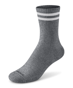 Anytime Crew Sock - Natural Grey Heather/Natural White